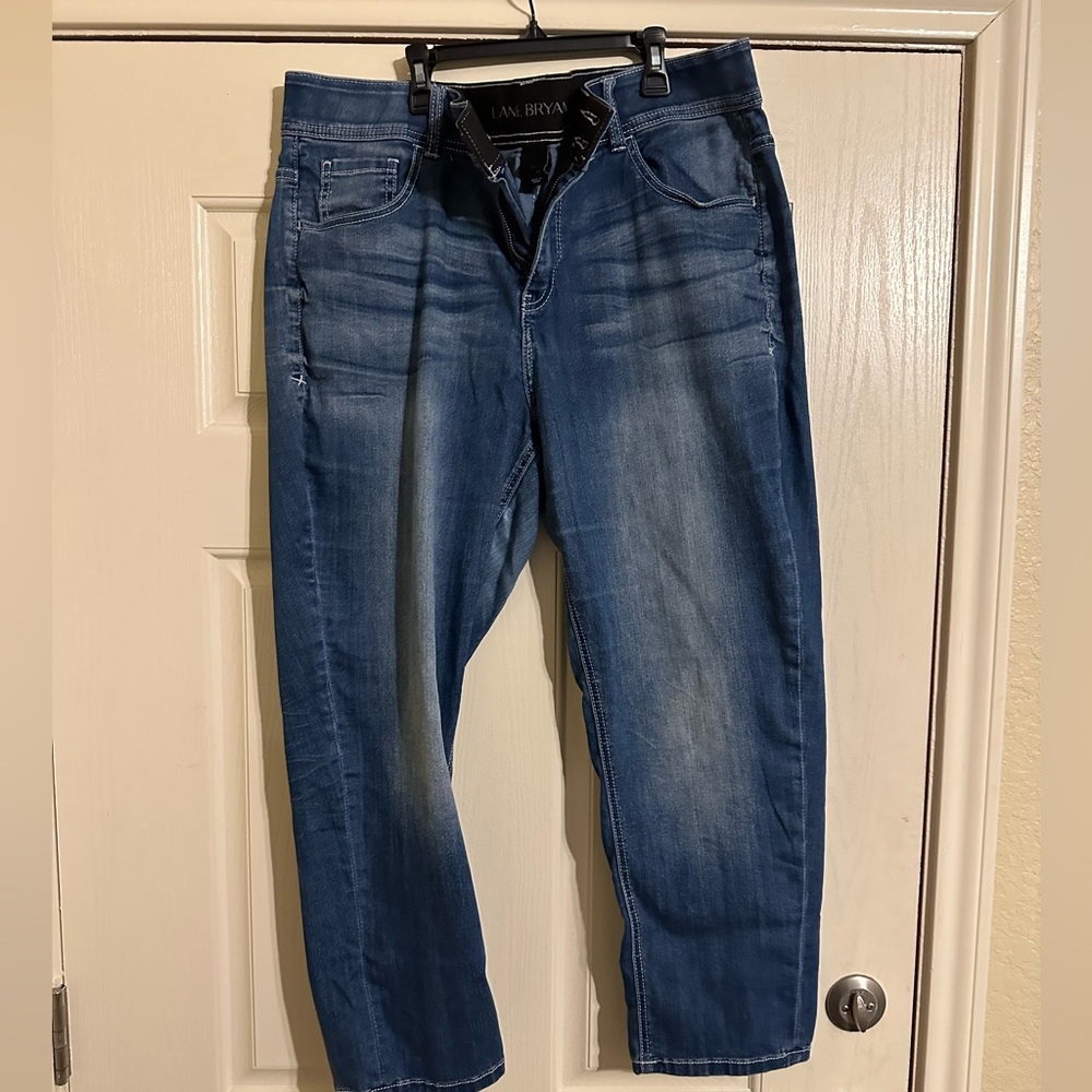 Lane Bryant Stone Washed Cropped Jeans